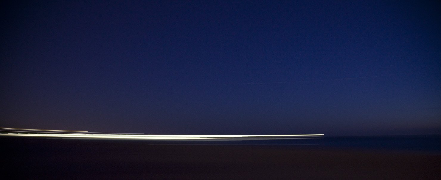 light lines at dawn, photo by Charlie Alice Raya, banner for views from around the universe